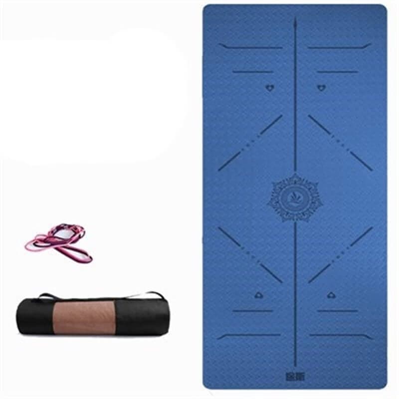 Tusi Yoga Matı ve Pilates Minderi Koyu Lacivert Tpe 6 mm