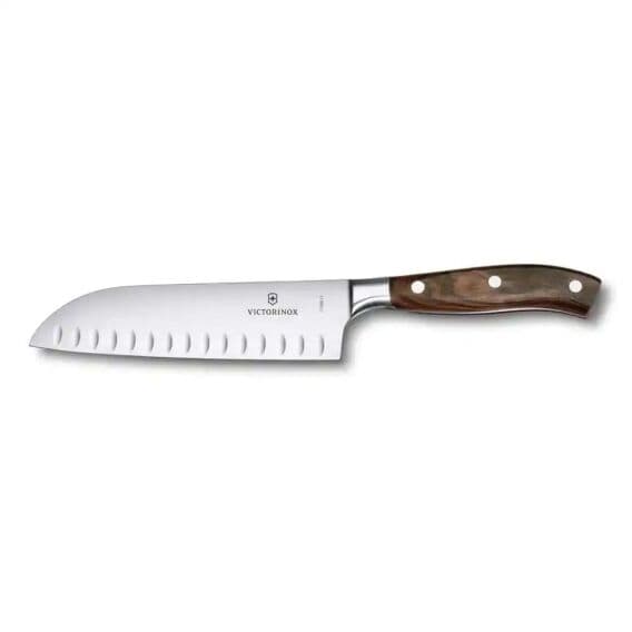Victorinox 7.7320.17G 17cm Gül Ağacı Grand Maître Dövme Çelik Santoku Bıçağı, Hediye Kutulu