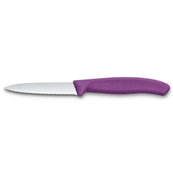 Victorinox 6.7635.C1 Swiss Classic 8cm Tırtıklı Soyma Bıçağı, Mor