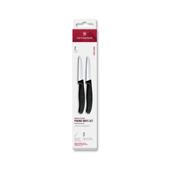 Victorinox 6.7493.2 Swiss Classic 2li Soyma Bıçağı Set, Siyah