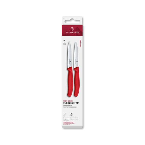 Victorinox 6.7791.2C1 Swiss Classic 2li 10cm Soyma Bıçağı Set, Kırmızı