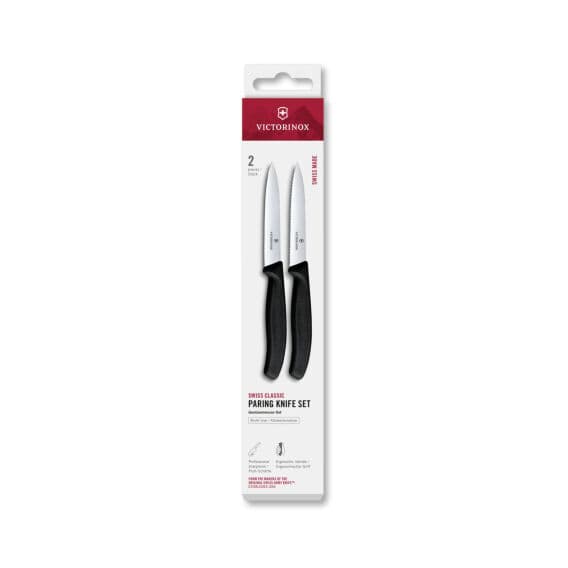 Victorinox 6.7793.2 Swiss Classic 2li 10cm Soyma Bıçağı Set, Siyah