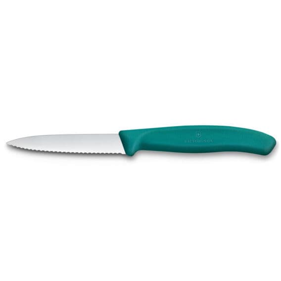 Victorinox 6.7634.C1 Swiss Classic 8cm Tırtıklı Soyma Bıçağı, Yeşil