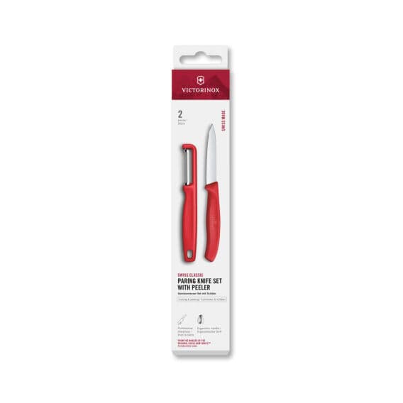 Victorinox 6.7111.21C1 Swiss Classic 2li Bıçak ve Soyacak Set, Kırmızı