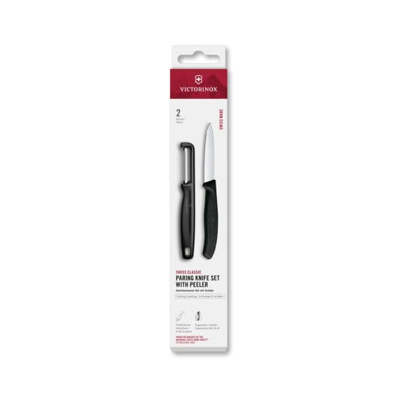 Victorinox 6.7113.21 Swiss Classic 2li Bıçak ve Soyacak Set, Siyah