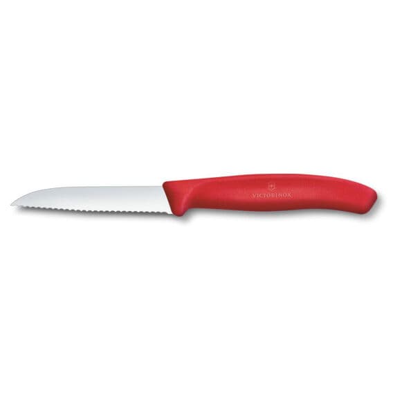 Victorinox 6.7431.C1 Swiss Classic 8cm Tırtıklı Soyma Bıçağı, Kırmızı