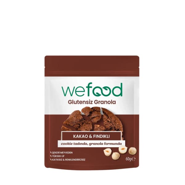 Wefood Glutensiz Granola Kakao & Fındık 60 gr