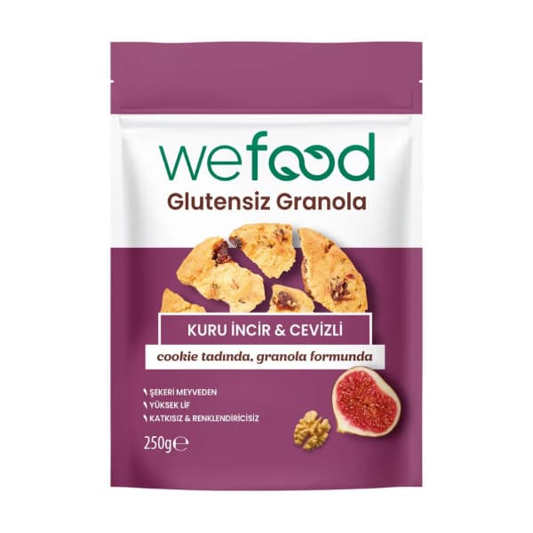 Wefood Glutensiz Granola Kuru İncir & Cevizli 250 gr