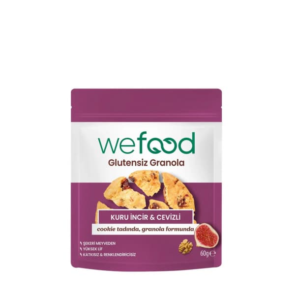 Wefood Glutensiz Granola Kuru İncir & Cevizli 60 gr