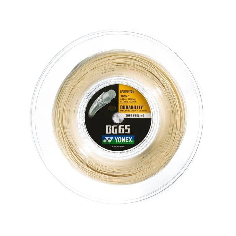 Yonex Bg 65 Badminton Kordajı 0.70 mm / 500m - Amber Beyaz