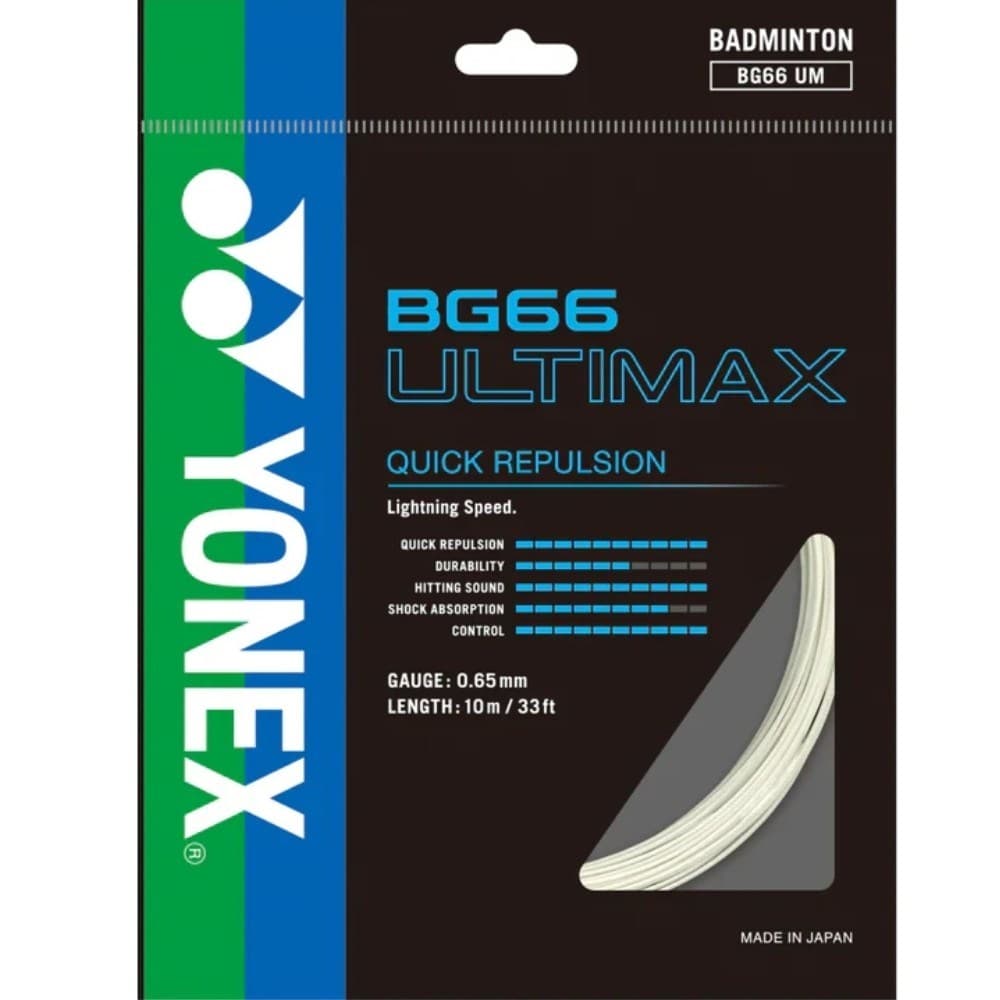 Yonex BG 66 Ultimax Badminton Kordajı 0.65 mm / 10 M - Beyaz