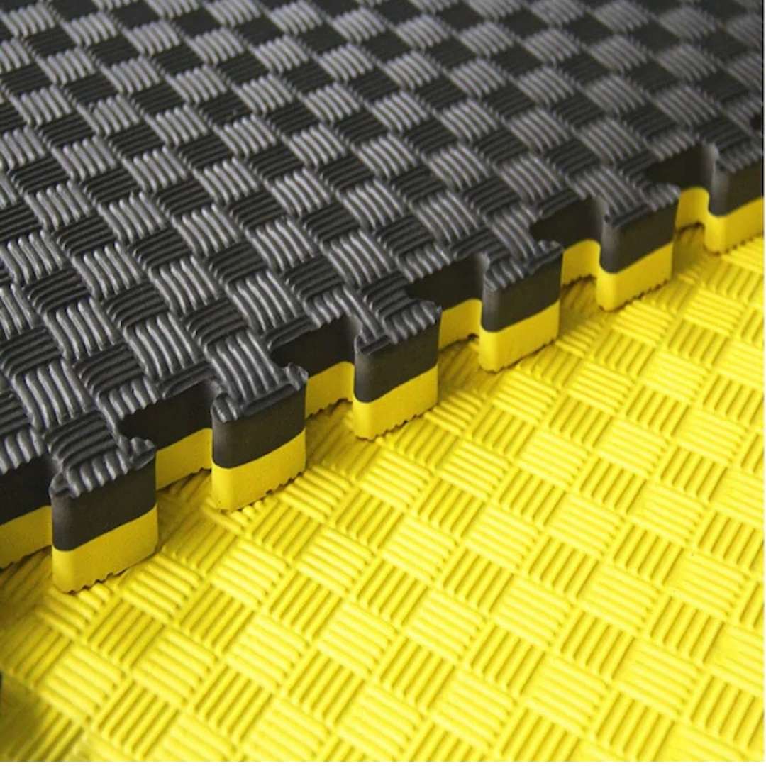10 Adet Tatami Minderi 100x100 cm 26 mm SİYAH - SARI - 2