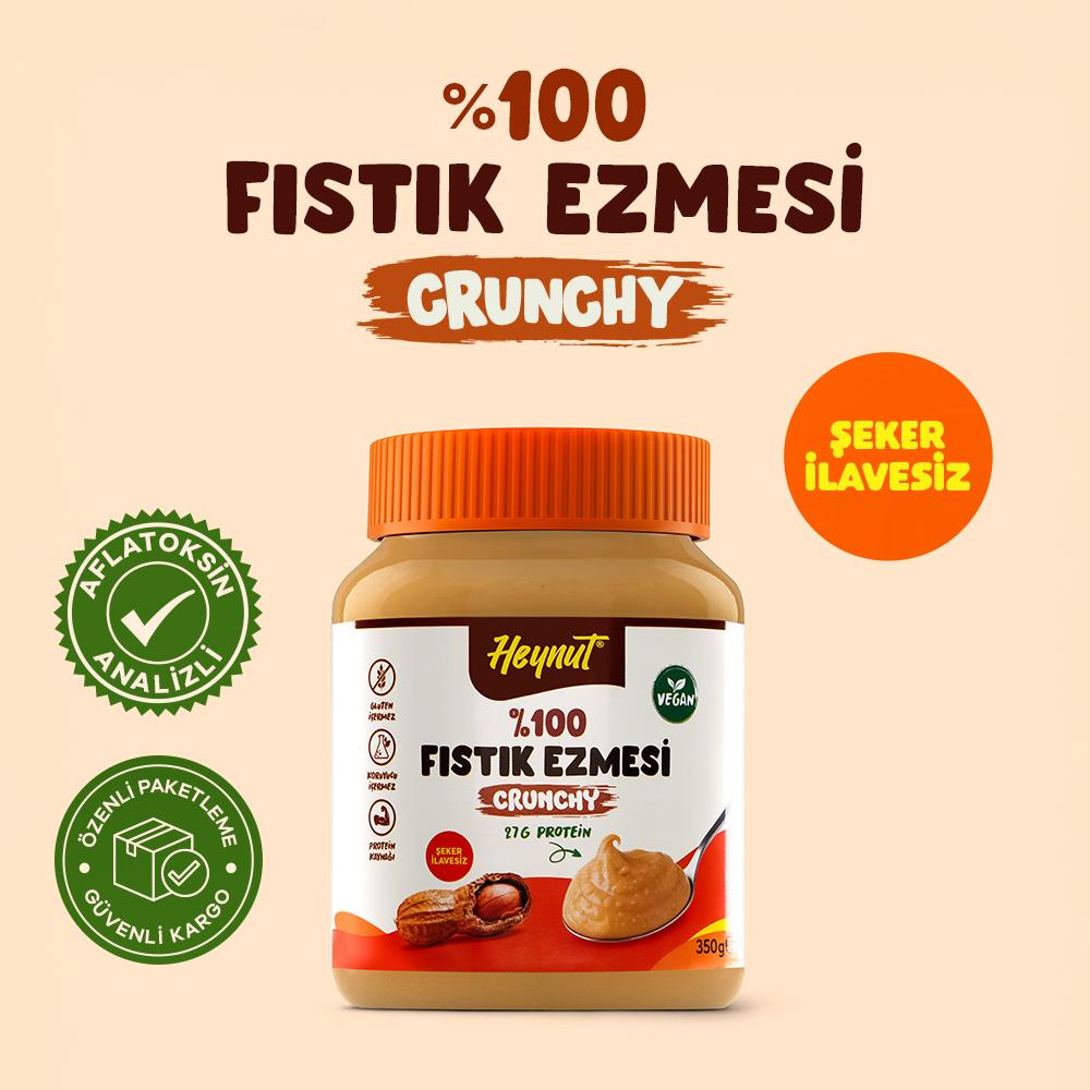 HeynuT %100 Fıstık Ezmesi (Parçacıklı) 350g - 5