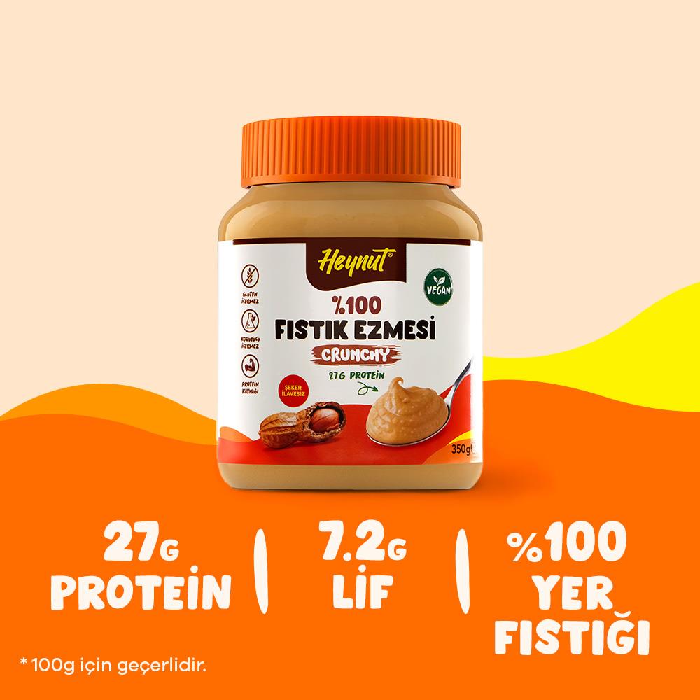 HeynuT %100 Fıstık Ezmesi (Parçacıklı) 350g - 7