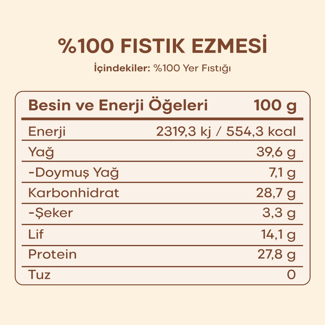 %100 Yer Fıstığı Ezmesi 320g - 2