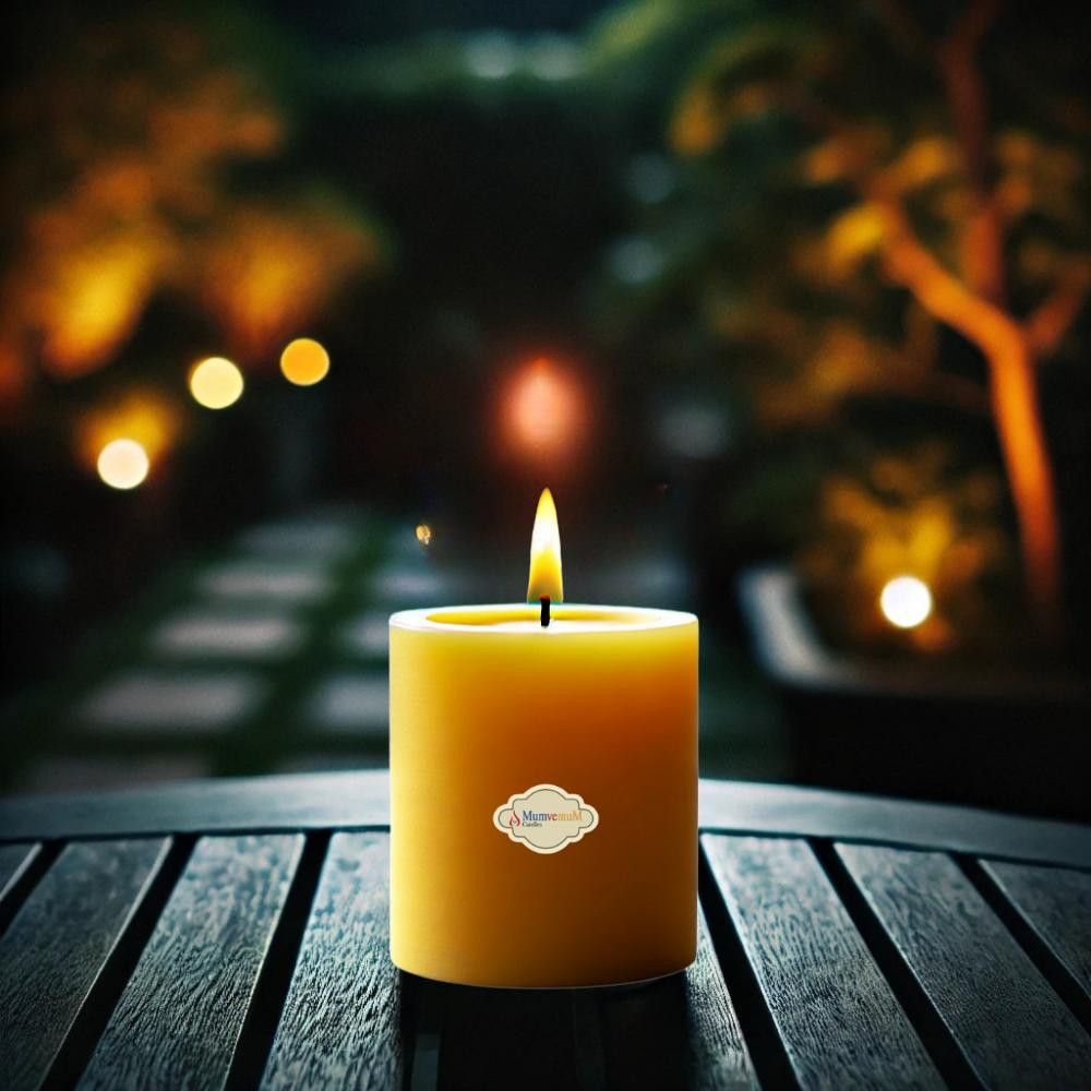 Citronella Insect Repellent 7X7 Yellow Cylinder Candle