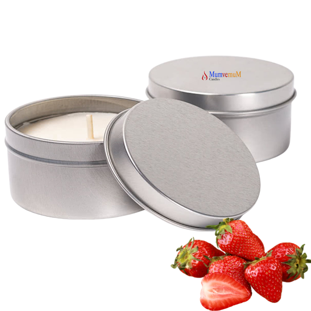 12 Pieces Scented Candle in Round Metal Box