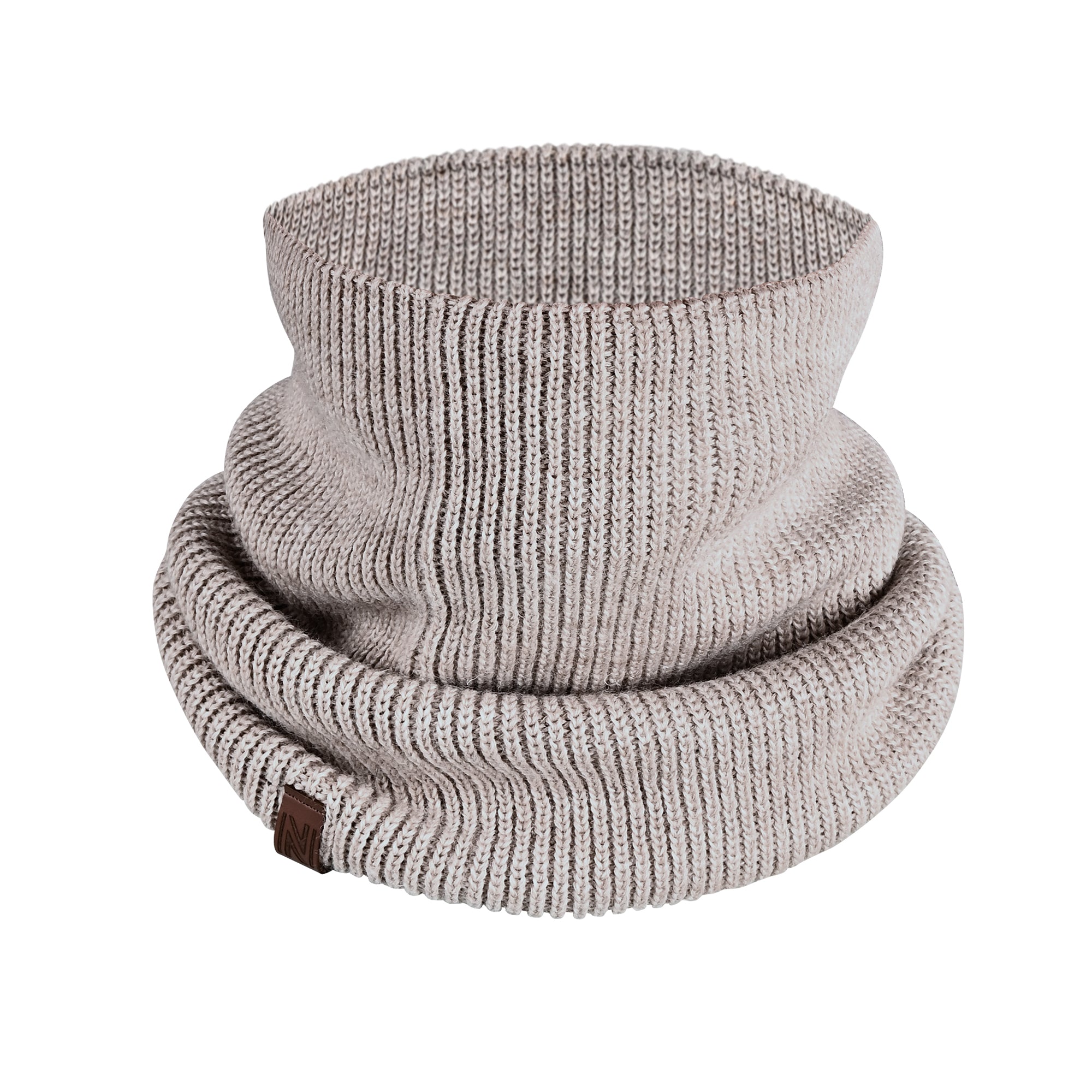 Winter Set %70 Merino Yünü Termal Bere Boyunluk ve Eldiven 3'lü Kış Seti - Krem - 6