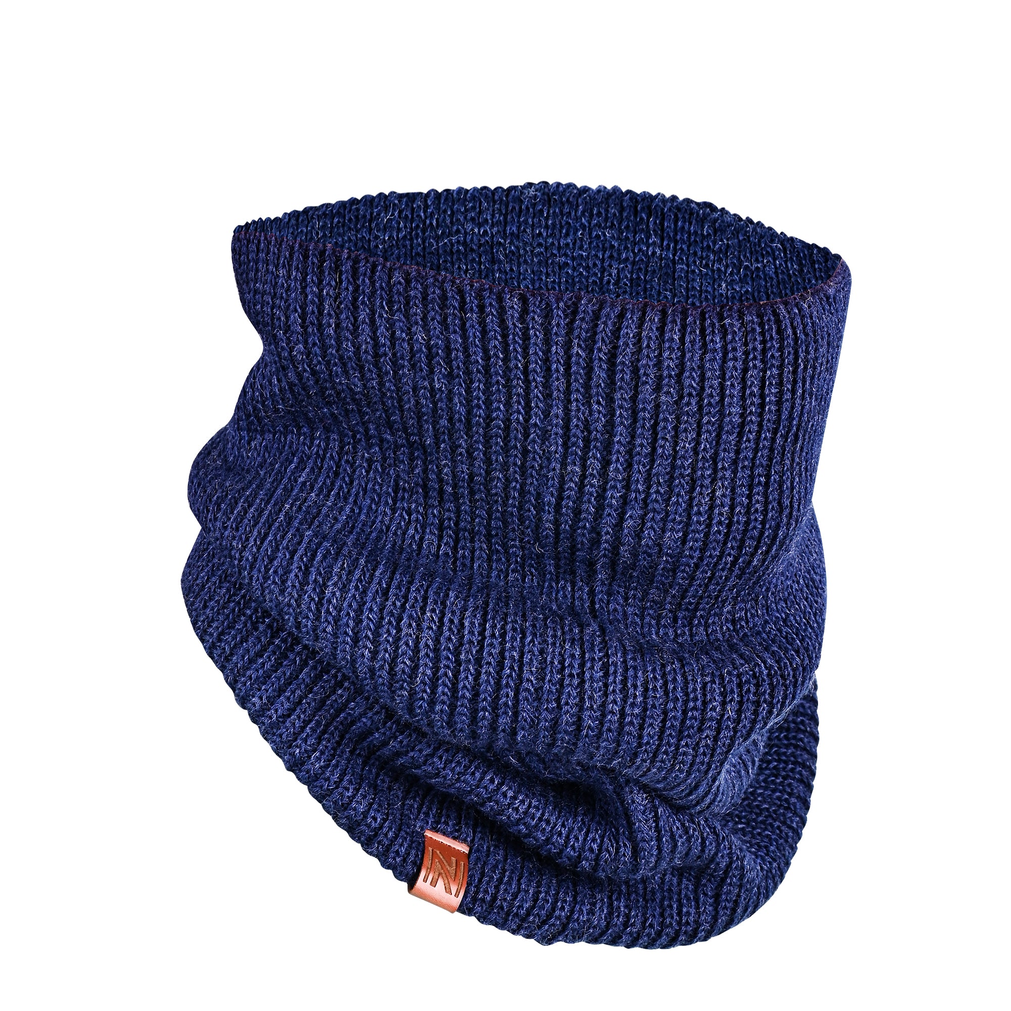 Winter Set %70 Merino Yünü Termal Bere Boyunluk ve Eldiven 3'lü Kış Seti - Lacivert - 5