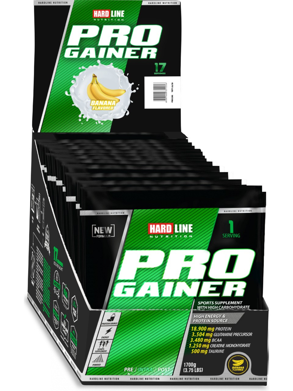 Hardline Progainer ( 100 Gr x 17 Adet Muz