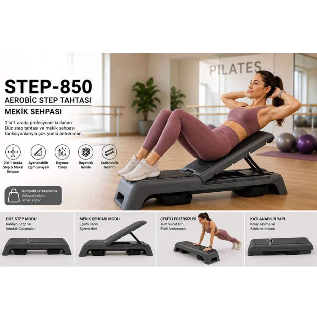 AEROBİC STEP TAHTASI - MEKİK SEHPASI - 3