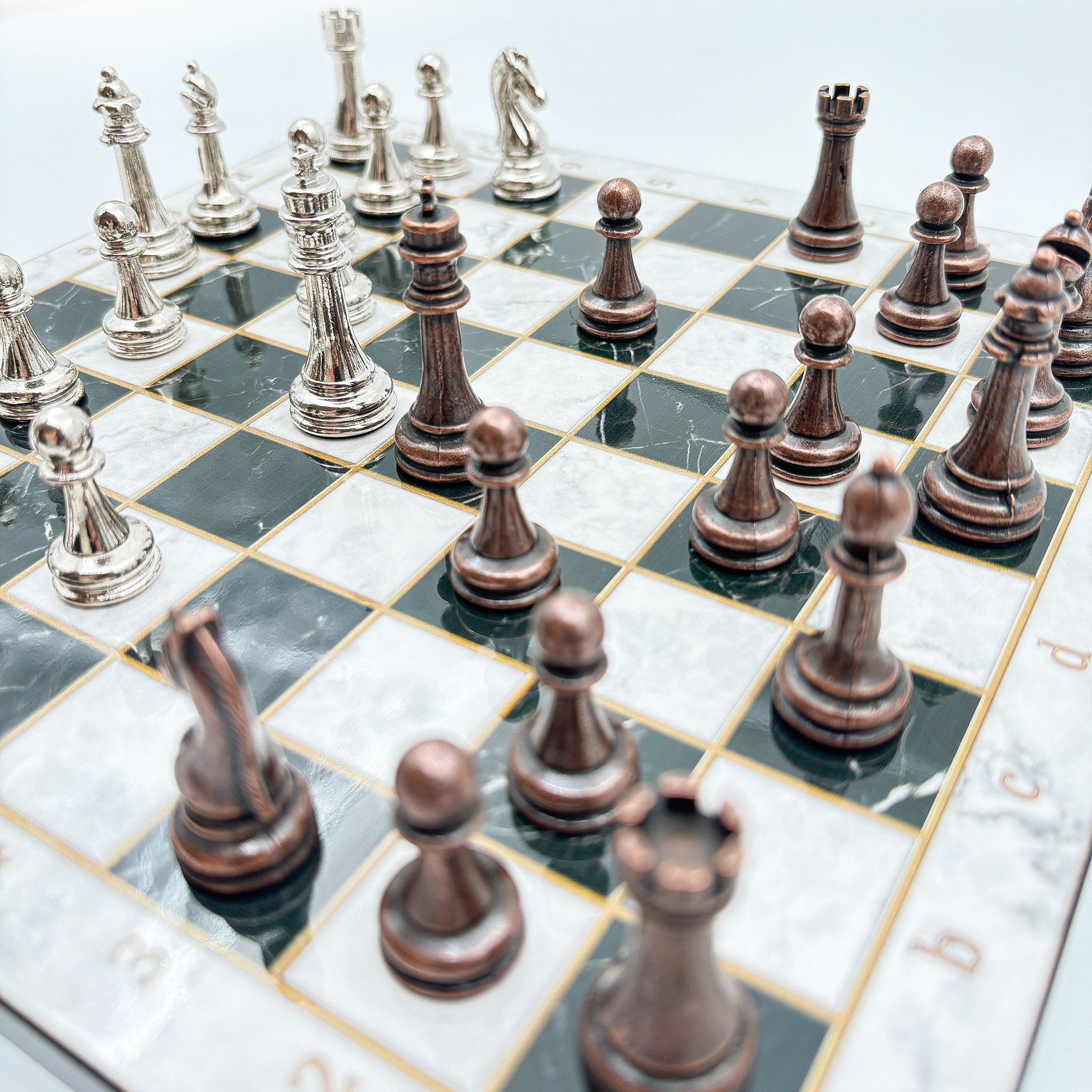 Ahşap Satranç Takımı – Metal Taşlı MERDUZ25B - 13