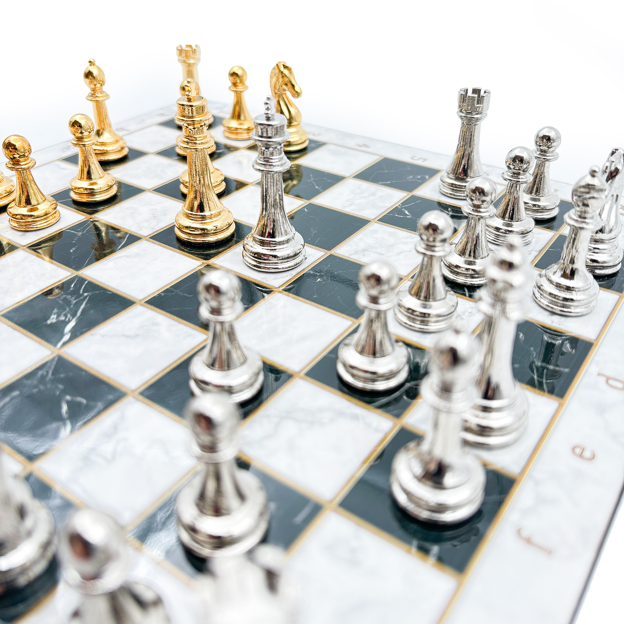 Ahşap Satranç Takımı – Metal Taşlı MERDUZ25G - 16