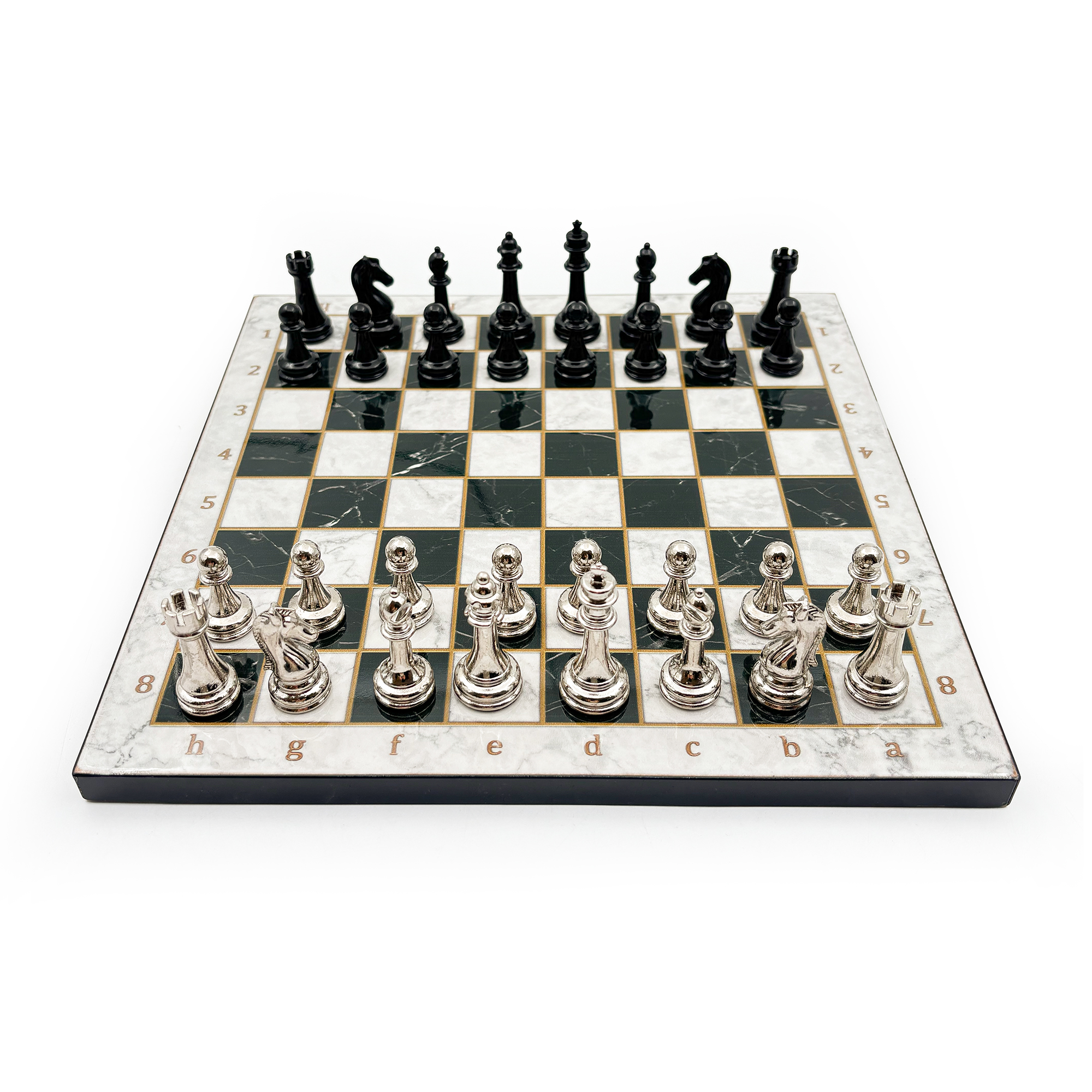 Ahşap Satranç Takımı – Metal Taşlı MERDUZ25S - 4