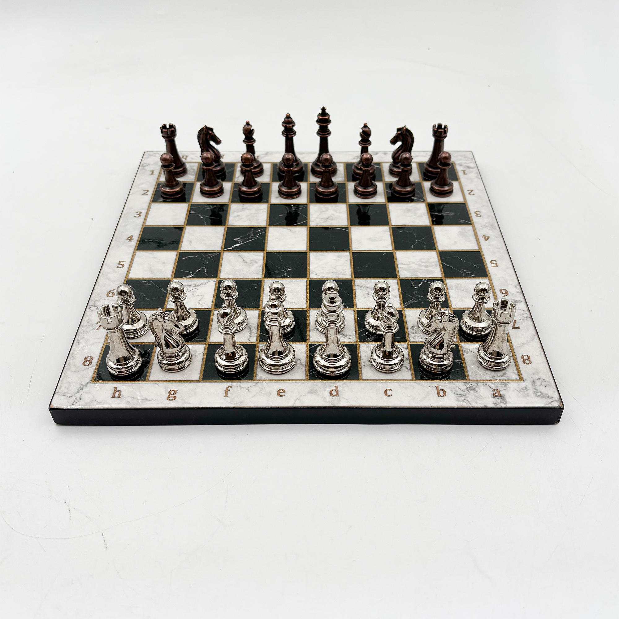 Ahşap Satranç Takımı – Metal Taşlı MERDUZ30B - 13