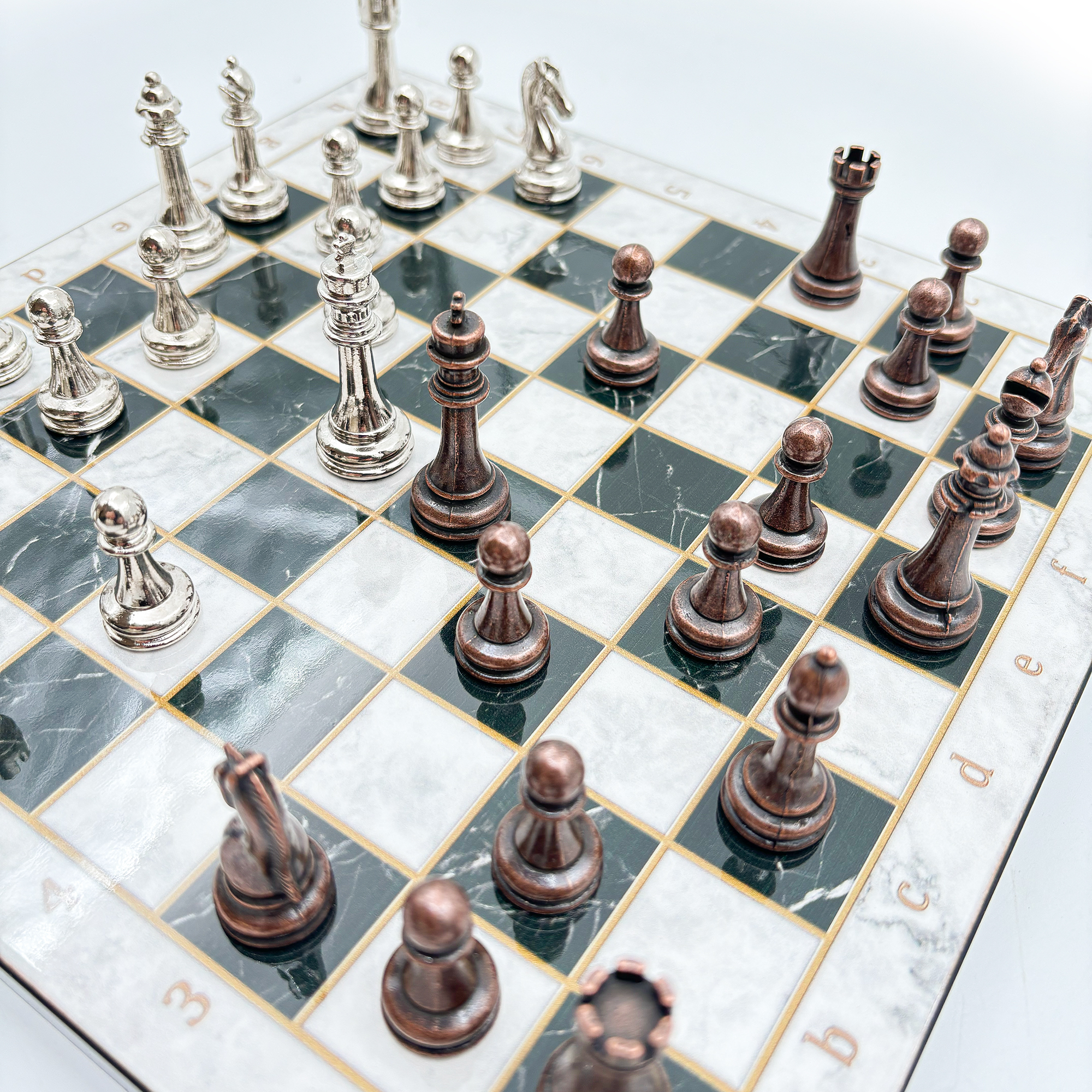 Ahşap Satranç Takımı – Metal Taşlı MERDUZ30B - 4