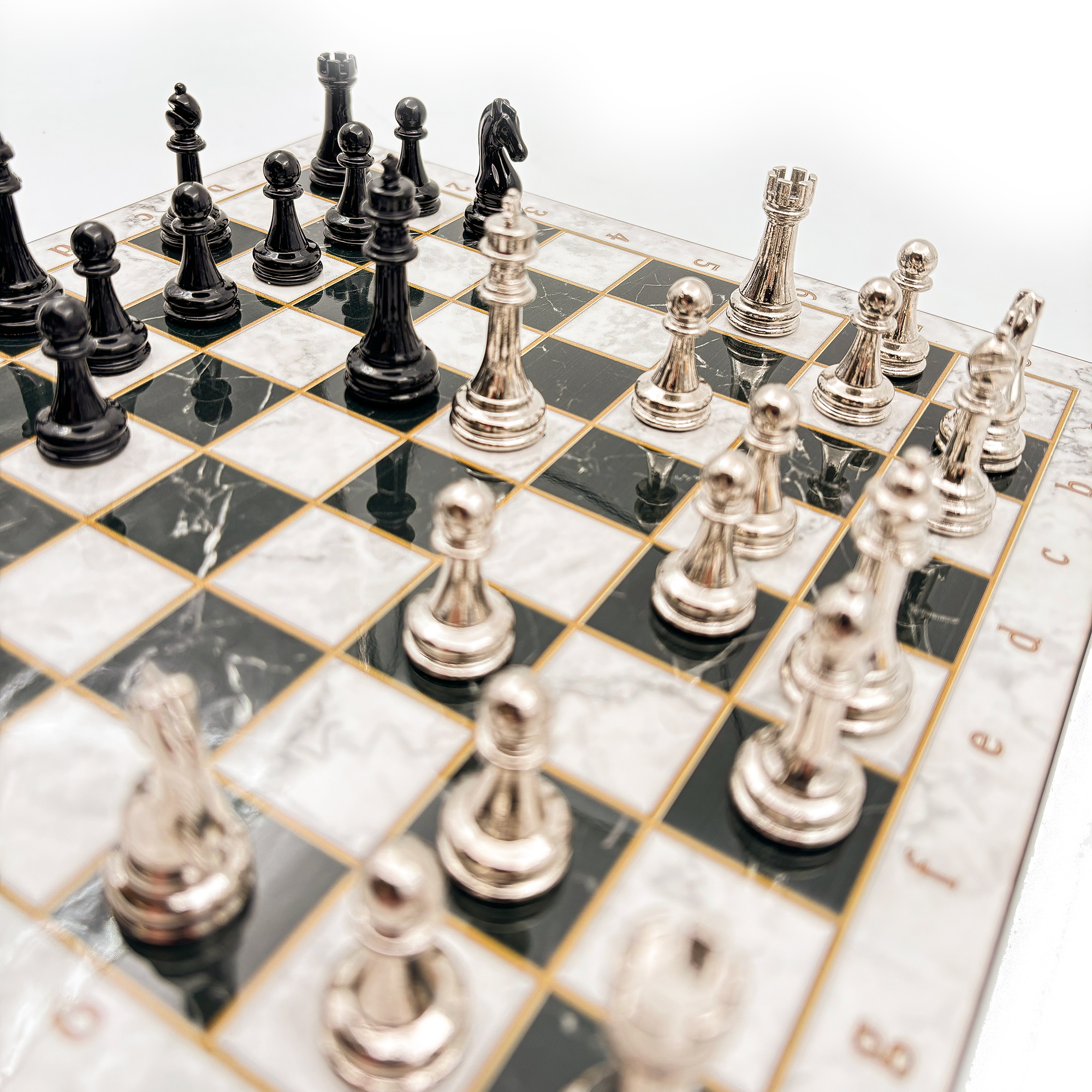 Ahşap Satranç Takımı – Metal Taşlı MERDUZ30S - 4