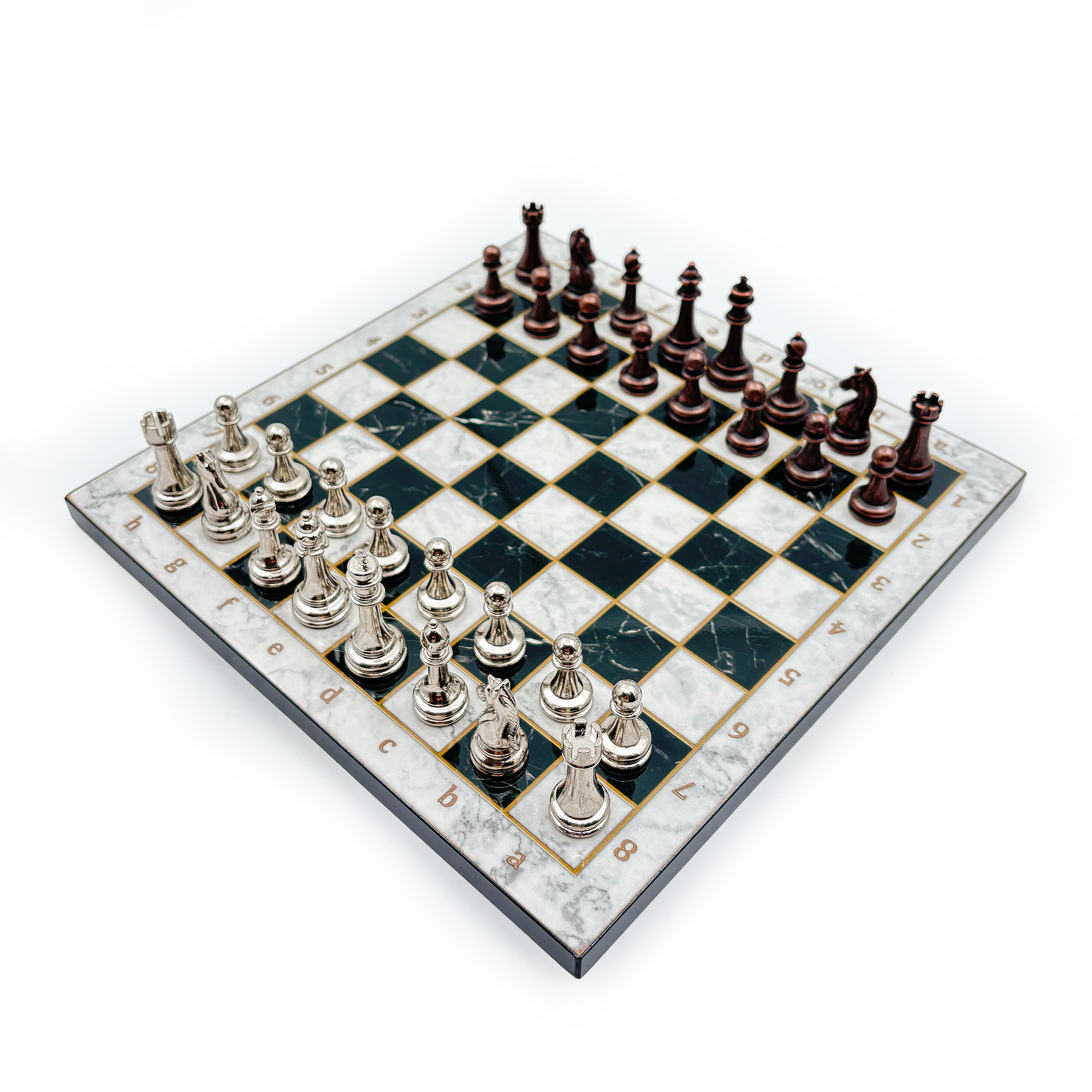 Ahşap Satranç Takımı – Metal Taşlı MERDUZ36B - 9