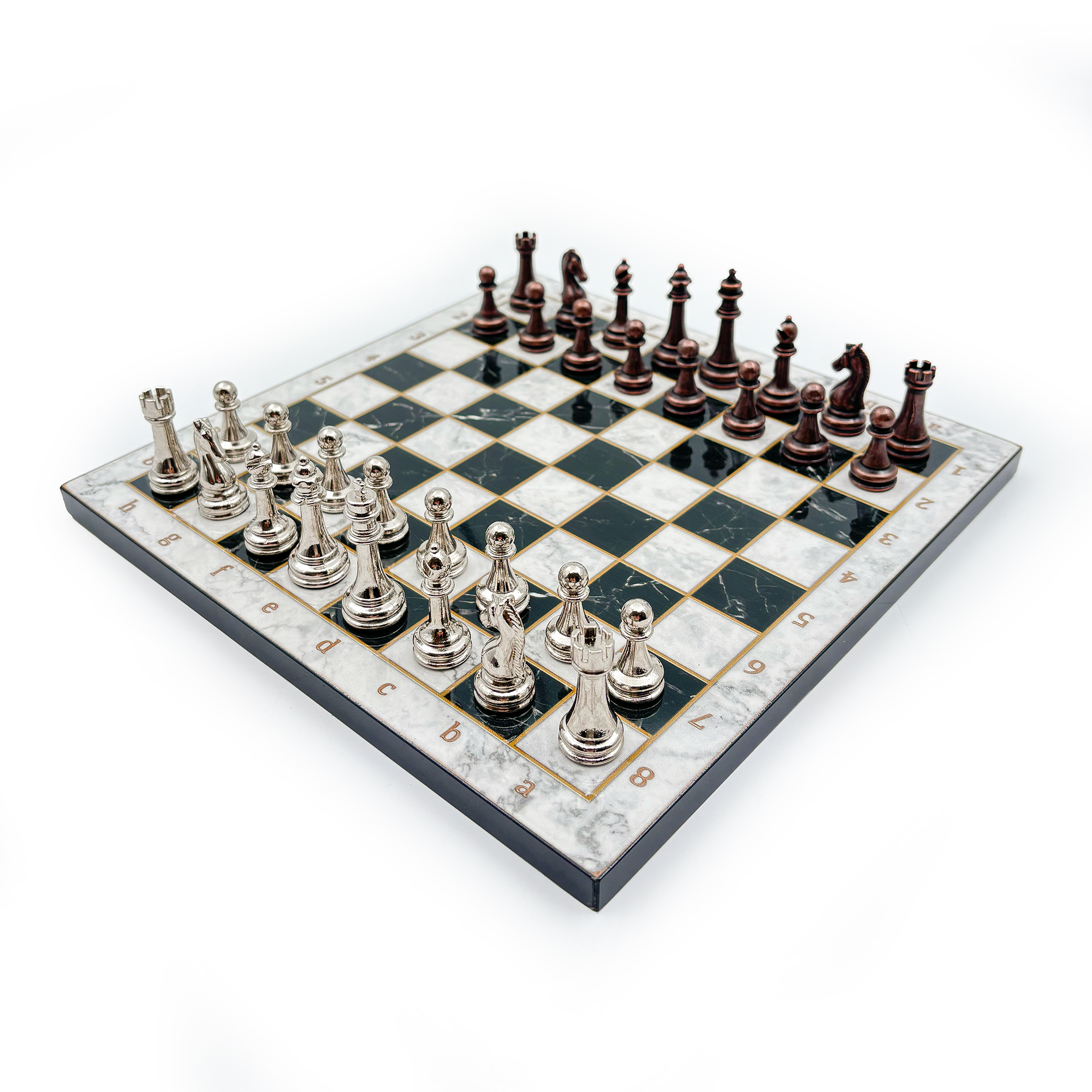 Ahşap Satranç Takımı – Metal Taşlı MERDUZ36B - 10