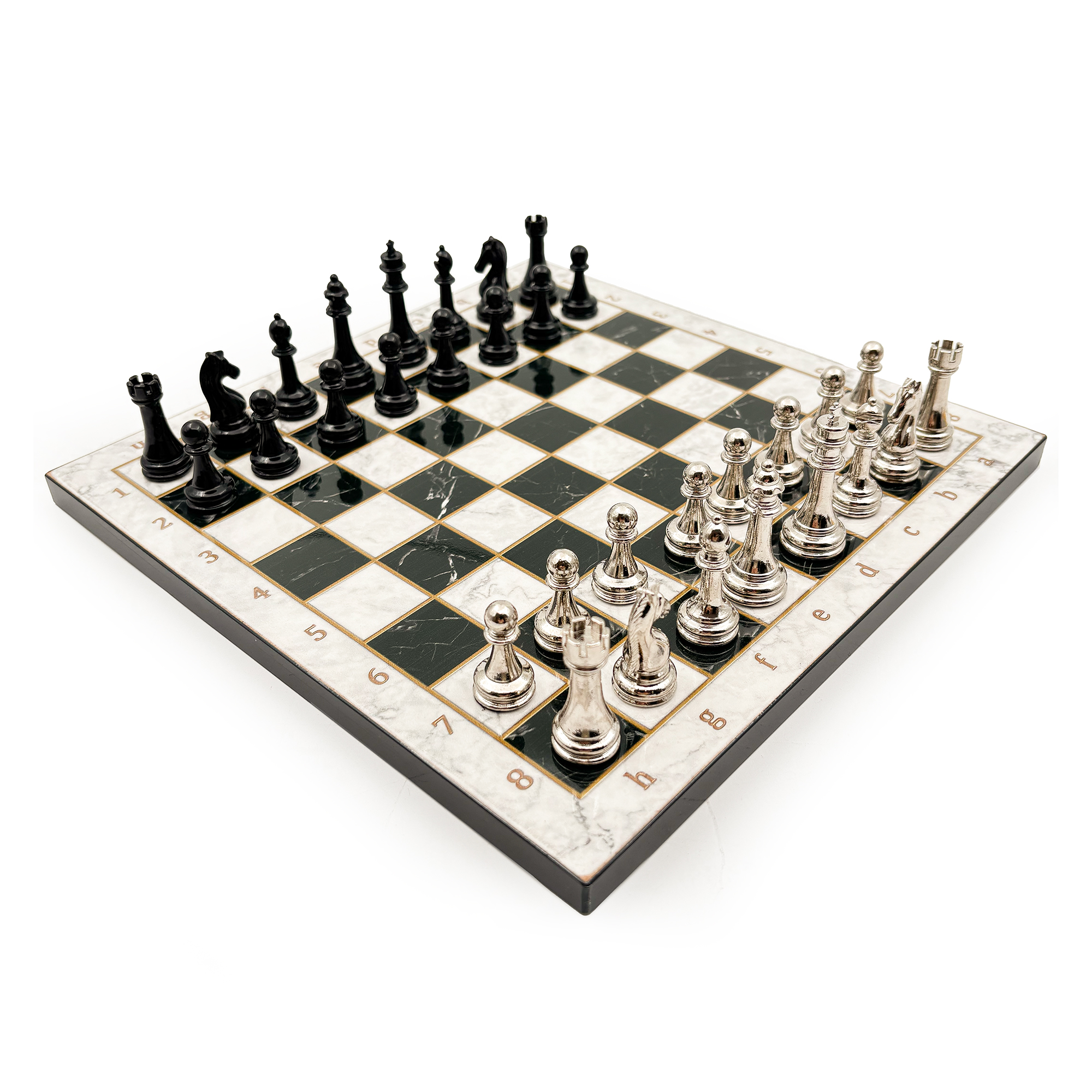 Ahşap Satranç Takımı – Metal Taşlı MERDUZ36S - 10