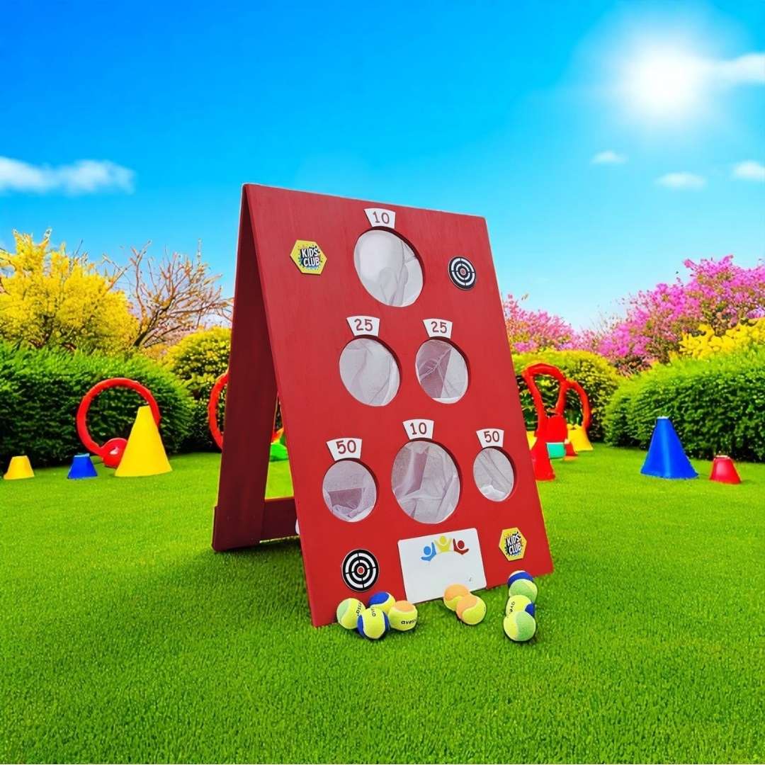 Ahşap Top Atma Puanlı Kırmızı - 3