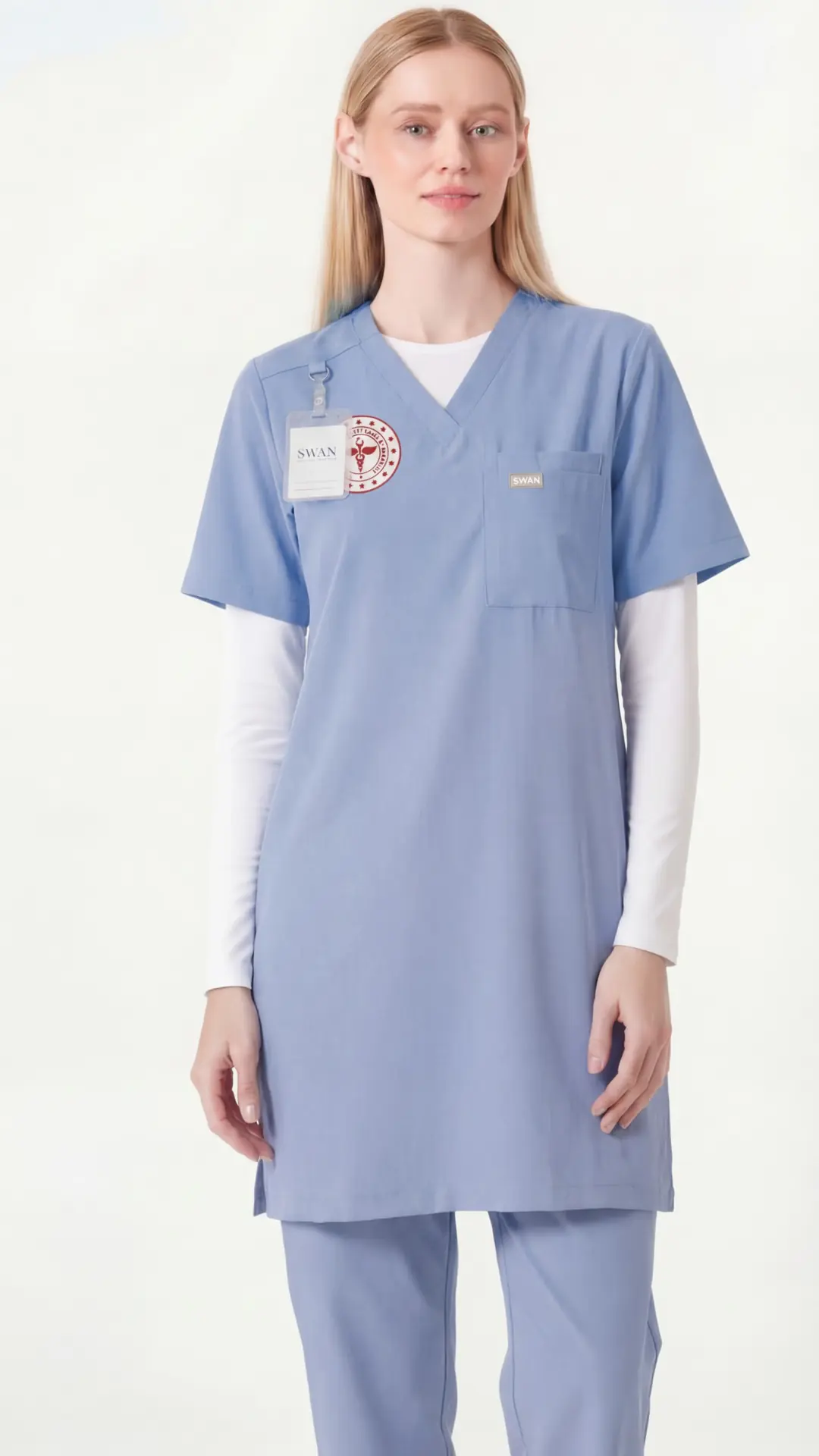 ALASKA BLUE - DOKTOR & DİŞ HEKİMİ TESETTÜR ÜNİFORMA TAKIM