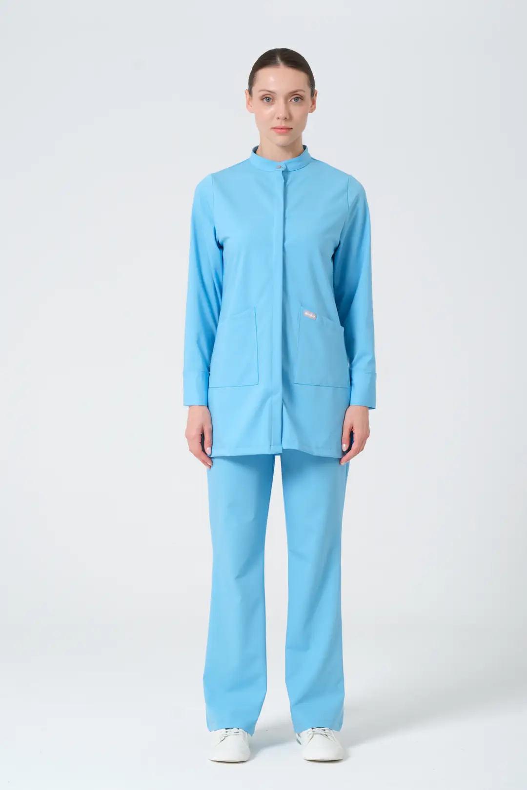 ALASKA BLUE -  DOKTOR & DİŞ HEKİMİ ÜNİFORMA TESETTÜR ÜST ÜNİFORMA (ELIT) - 3