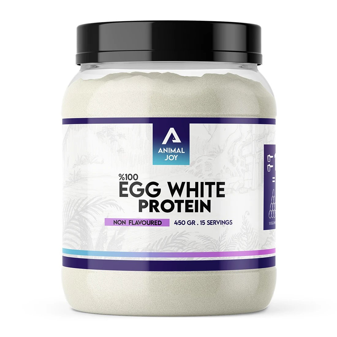 Animal Joy Egg White Powder Protein Tozu 450 gr 15 Servis
