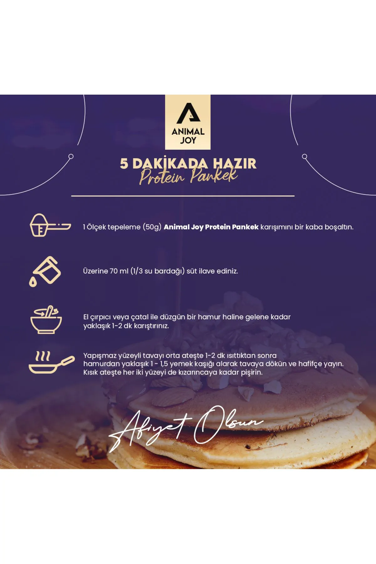 Animal Joy Glutensiz Protein Pankek 750 gr - 2