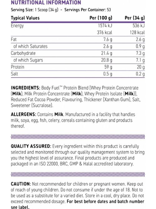 Bodyfuel™ Whey Protein 1.8kg