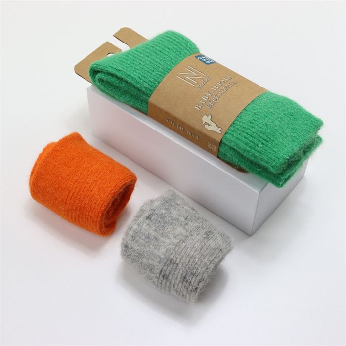 APOLLO Kahverengi Lüks İtalyan Alpaka Yünü Yumuşak Gündelik Konforlu Kışlık Çorap - 3