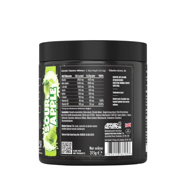 Applied ABE Pre Workout Yeşil Elma 315 gr - 2