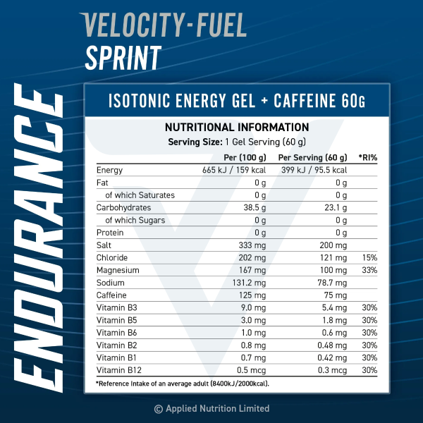 Applied Endurance Sprint Energy Gel Caffeine 60 gr Energy Burst 1 Adet - 3