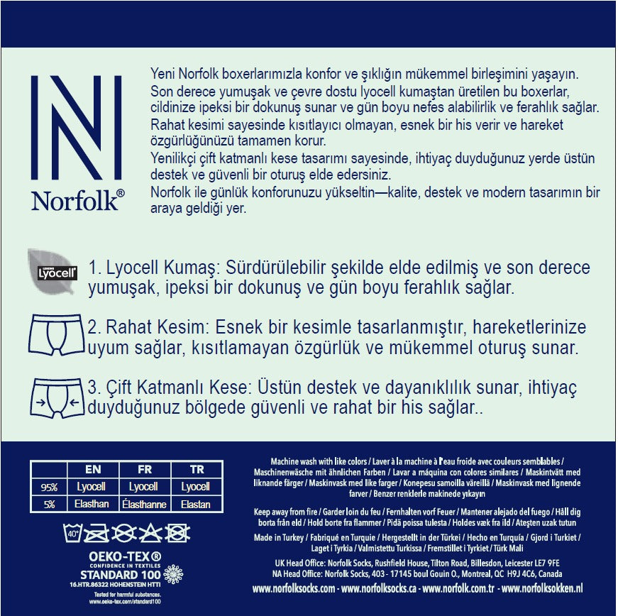 Austin Boxer – Lyocell Kumaş ile Maksimum Konfor 3'lü Paket Siyah - 5