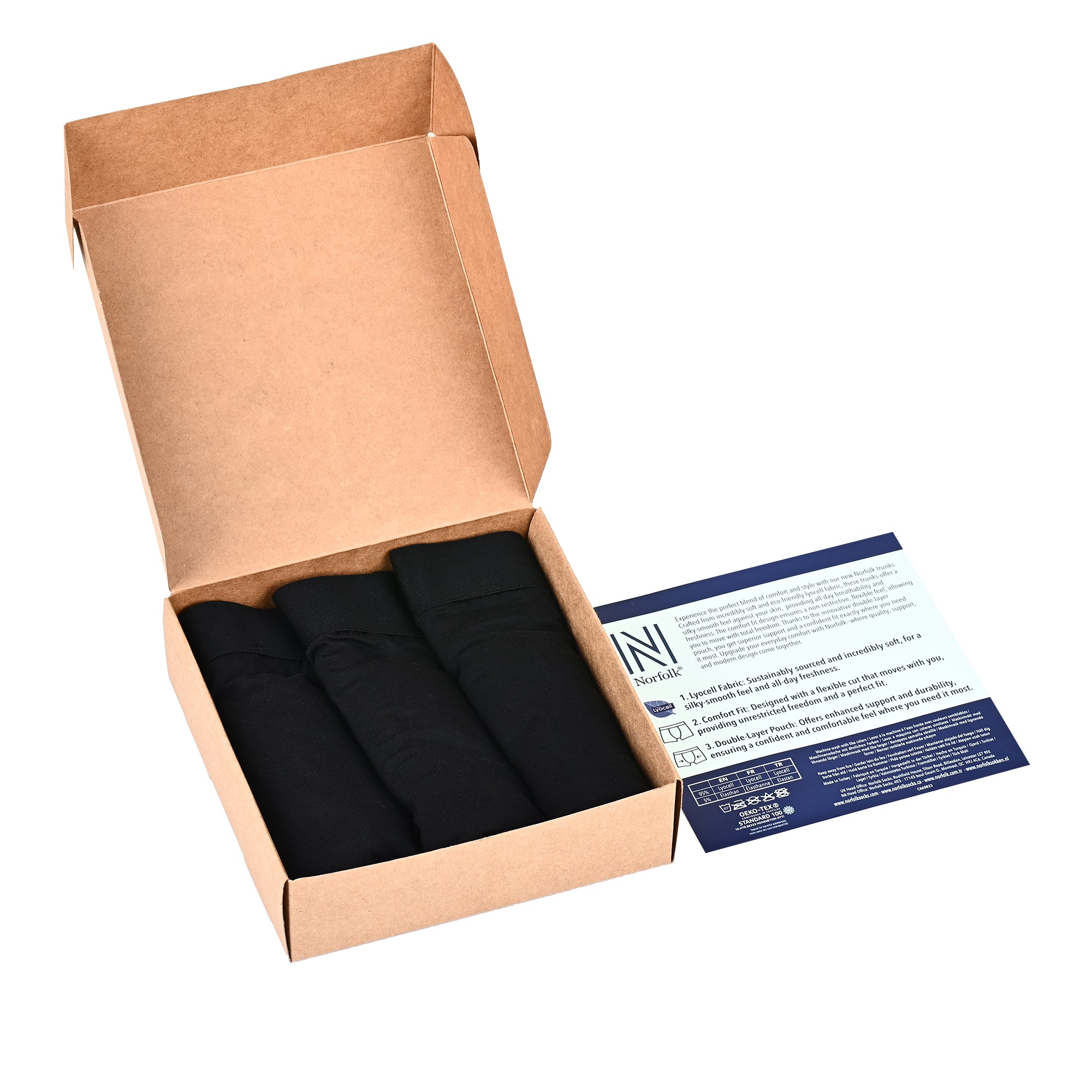 Austin Boxer – Lyocell Kumaş ile Maksimum Konfor 3'lü Paket Siyah - 9