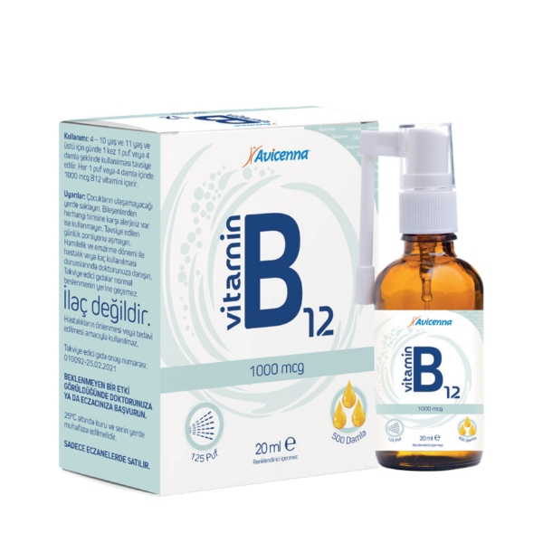 Avicenna B12 Vitamin Metilkobalamin Sprey Damla 20 Ml
