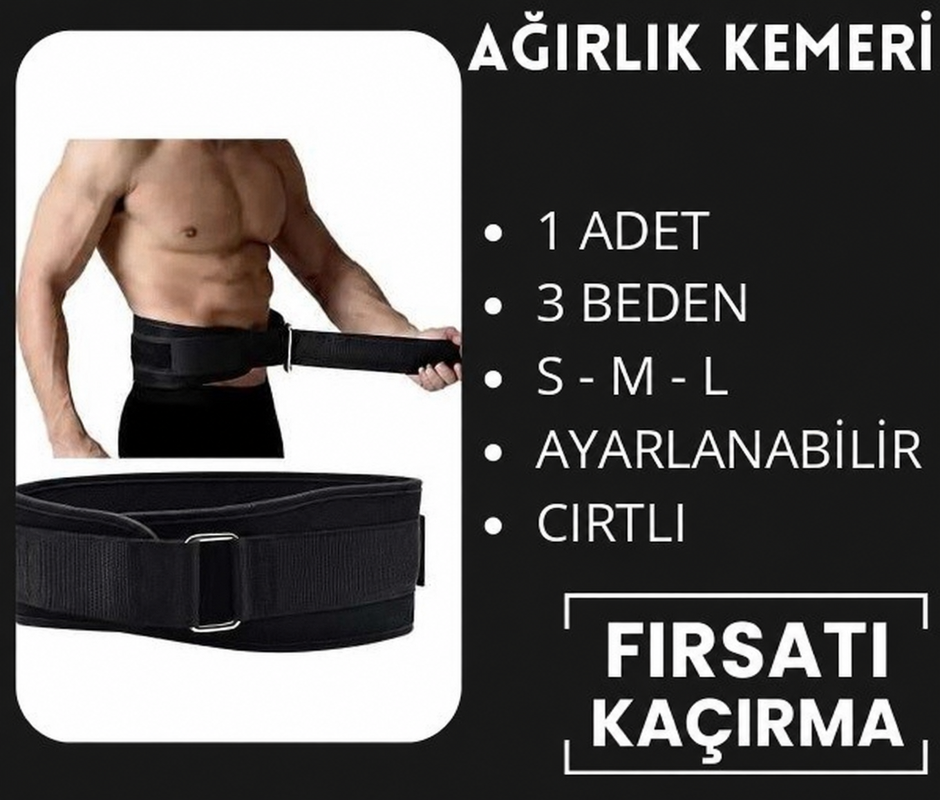 Ayarlanabilir Ağırlık Kemeri Cırtlı