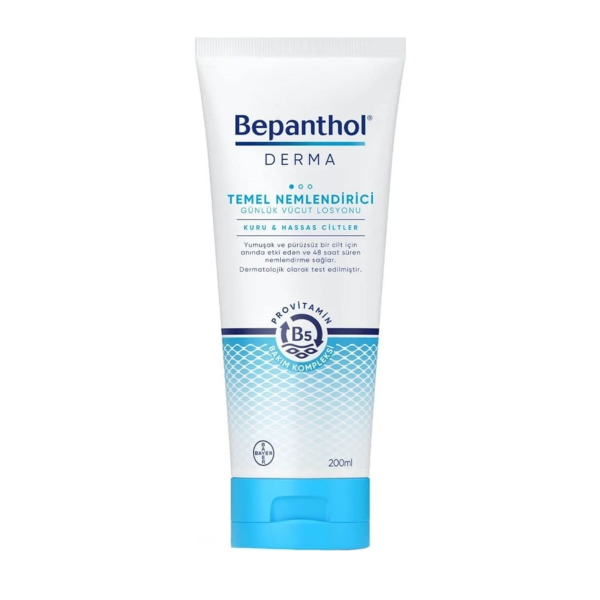 Bepanthol Derma Temel Nemlendirici Kuru Hassas Ciltler Vücut Losyonu 200 ml