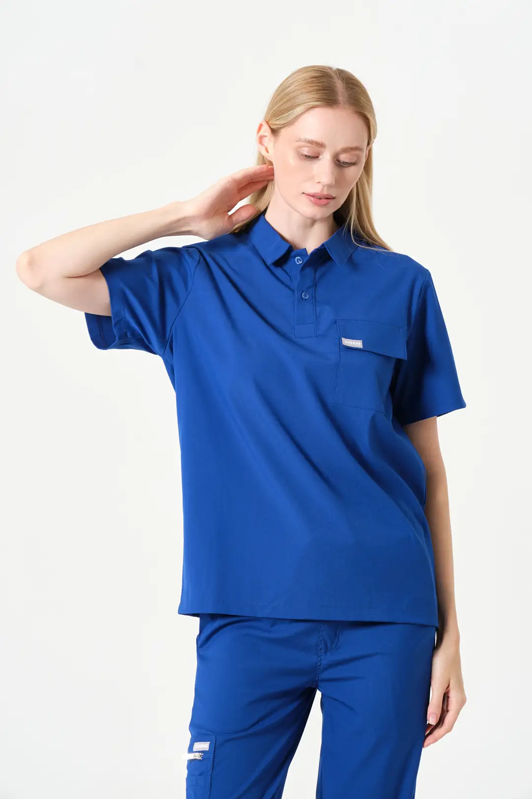 BIANCA - SAKS MAVİSİ KADIN ÜST ÜNİFORMA - 4