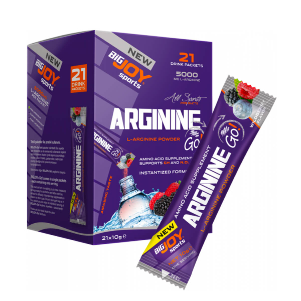 BigJoy Arginine Go! 21 Drink Packets Orman Meyveli